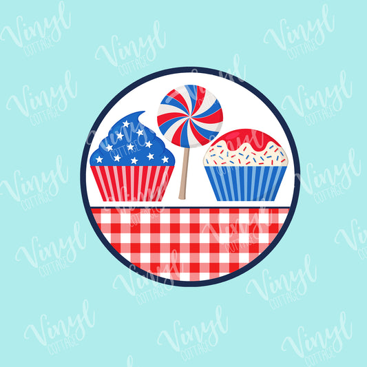 Patriotic Cupcake Frame