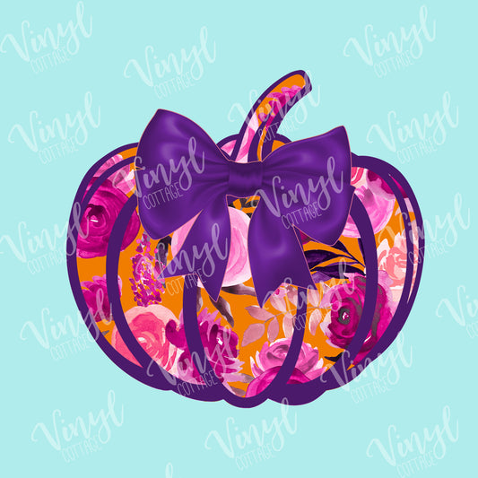 Pretty Purple Pumpkin HTV Transfer-TR117
