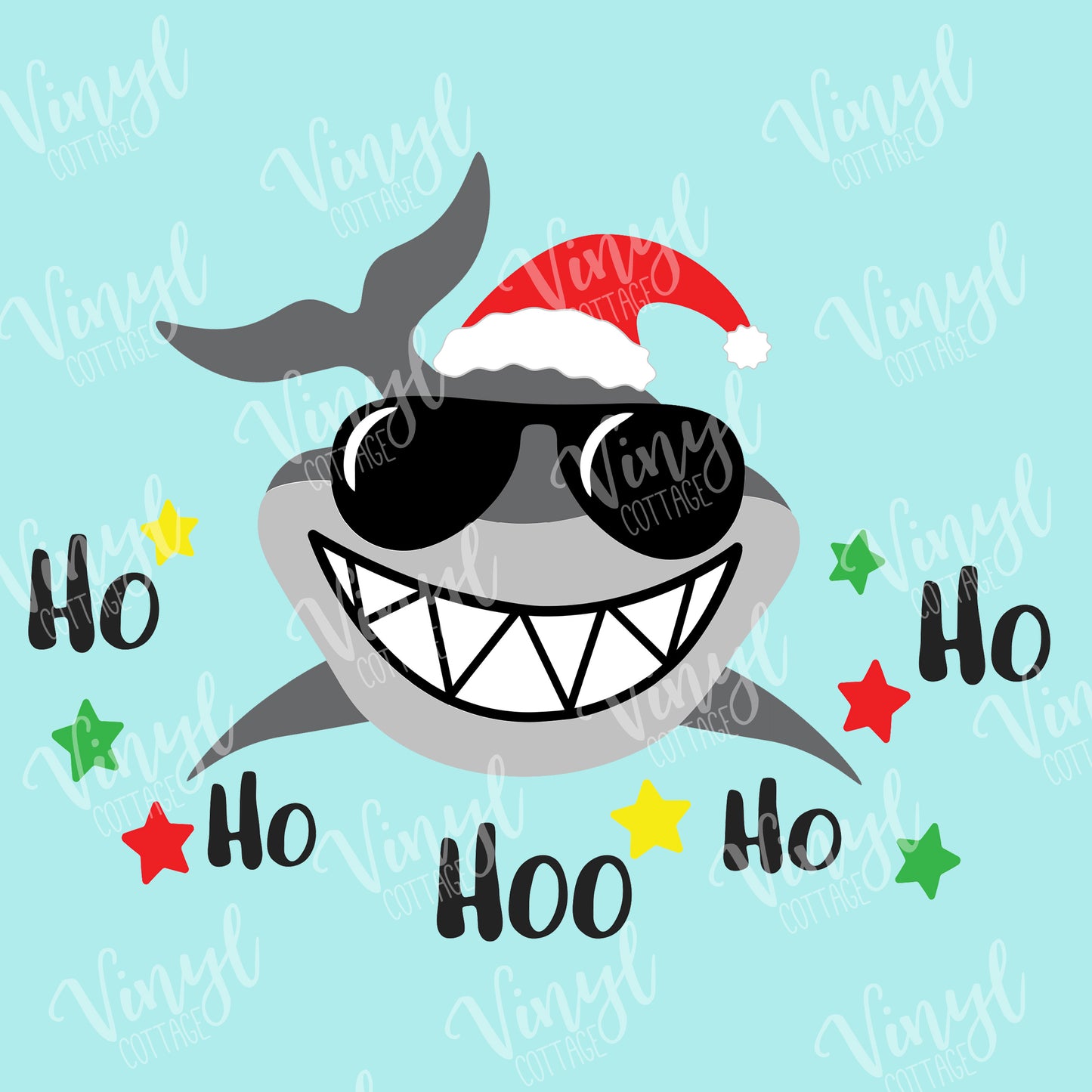 Santa Shark HTV Transfer-TR199