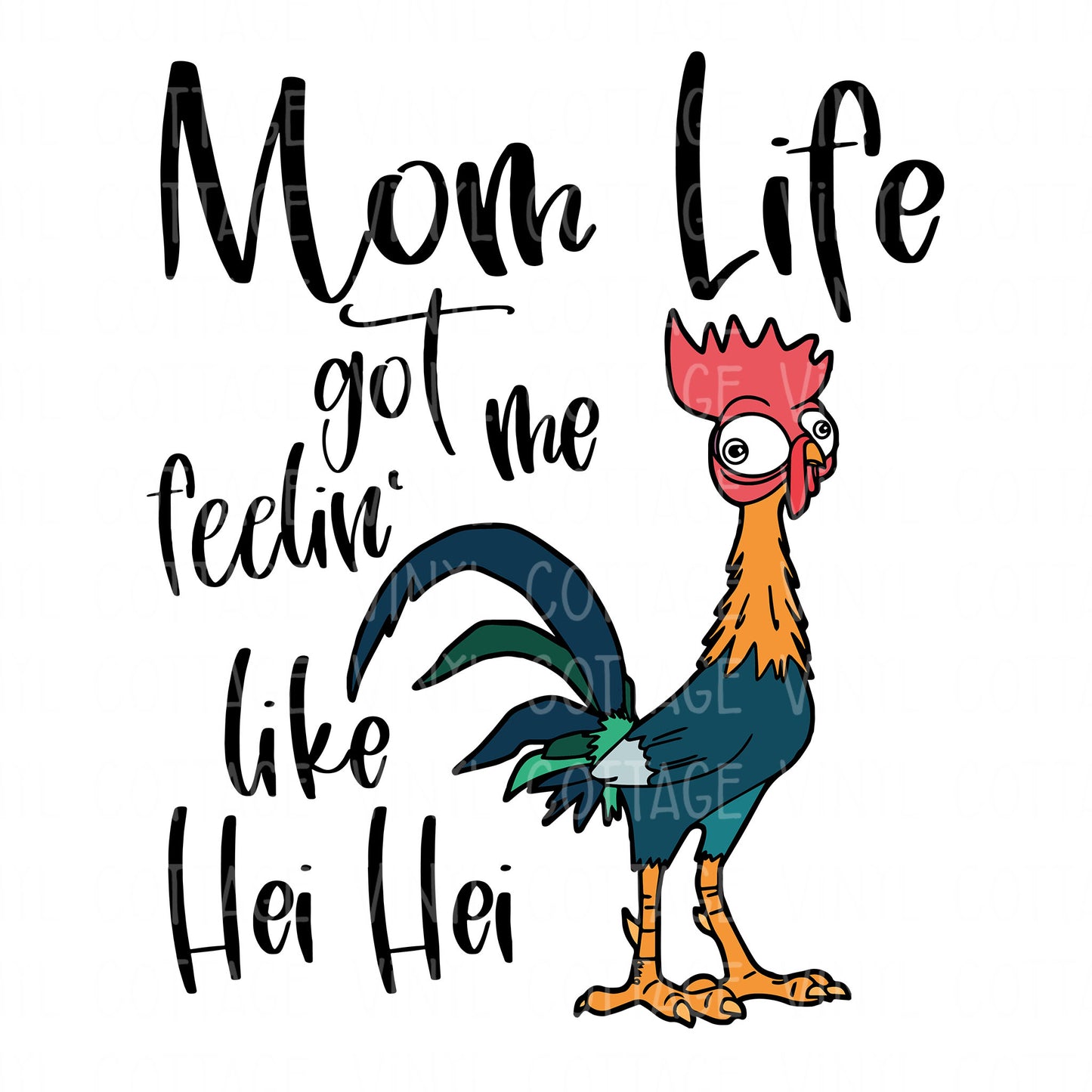 TR387 Mom Life Got Me Like Hei Hei