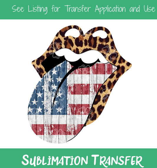 TR718 American Flag Tongue with Leopard Lips Sub