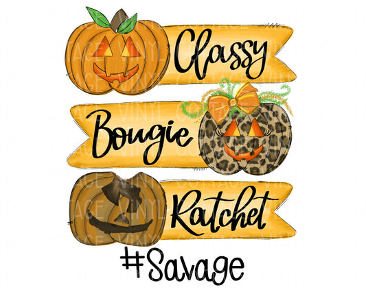 TR774 Sassy Bougee Ratchet Pumpkins