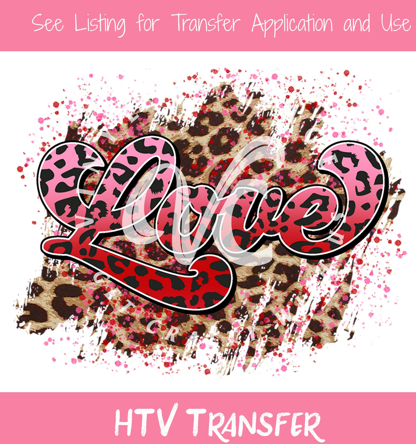 TR825 Leopard Retro Love HTV