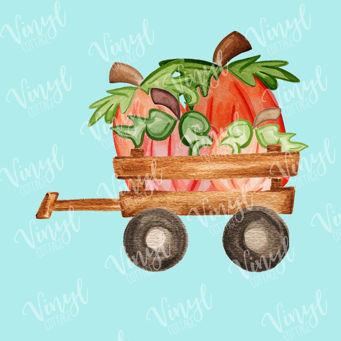 Wagon of Pumpkins HTV Transfer