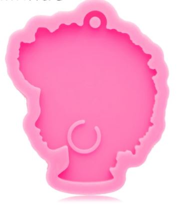 Afro Lady with Earring Head Mold