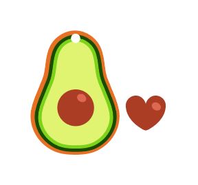 Avocado Keychain 2.5" Acrylic
