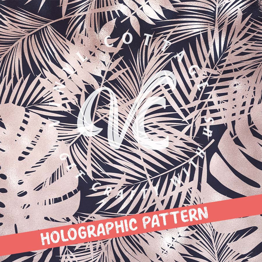 Blush/Gold Tropics ~ Holographic Vinyl ~ HG11