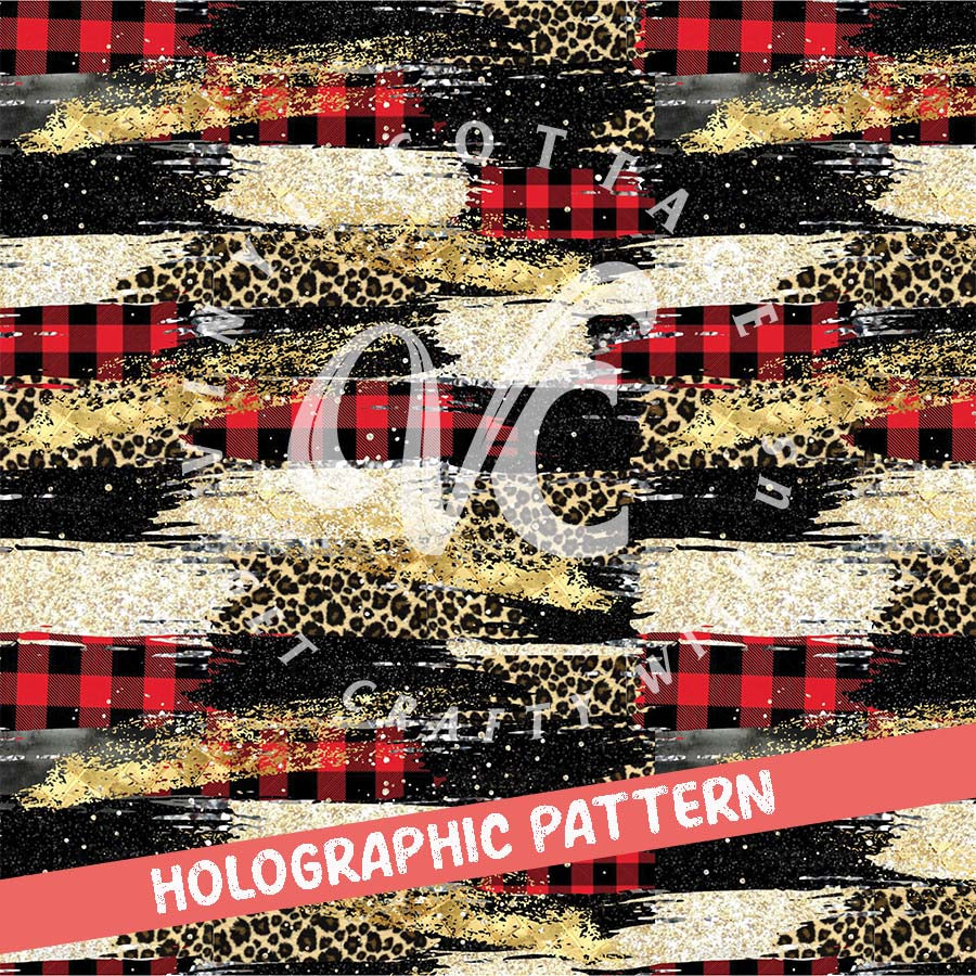 Christmas Brush Strokes ~ Holographic Vinyl ~ HG13
