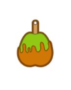 Caramel / Candy Apple Keychain 2.5" Acrylic