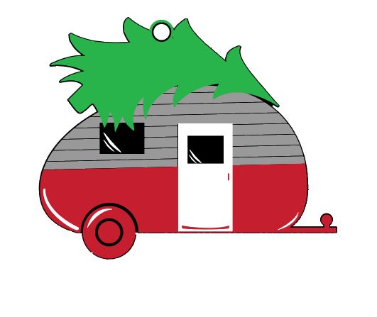 Christmas Camper 2.5" Acrylic