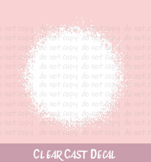 Circle Bleach Spot ~ White Ink Decal