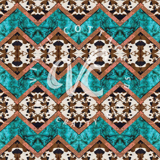 Cowhide Turquoise 01