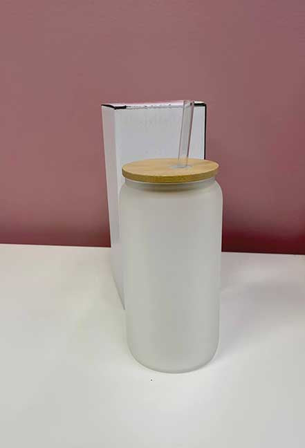 16 oz Frosted Glass Sublimation Tumbler
