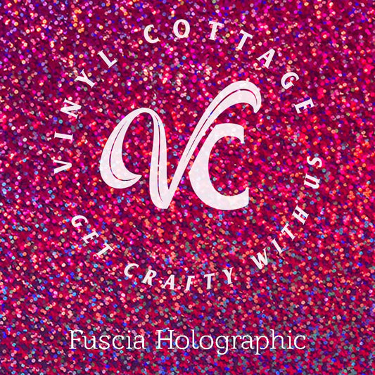 Fuscia Holographic HTV
