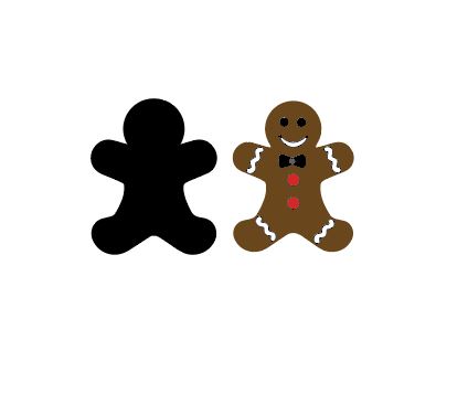 Gingerbread Boy 1.5" Badge Reel (NO HOLE) Acrylic