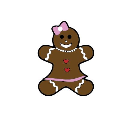 Gingerbread Girl Ornament 4" Acrylic