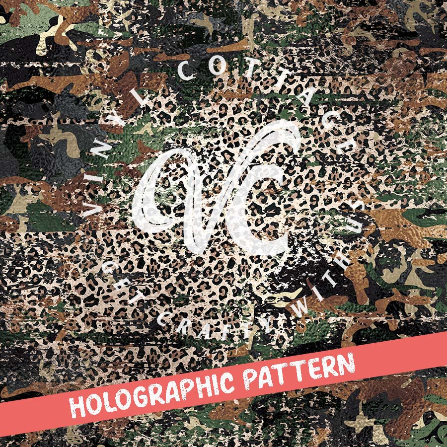 Camo Leopard ~ Holographic Vinyl ~ HG14