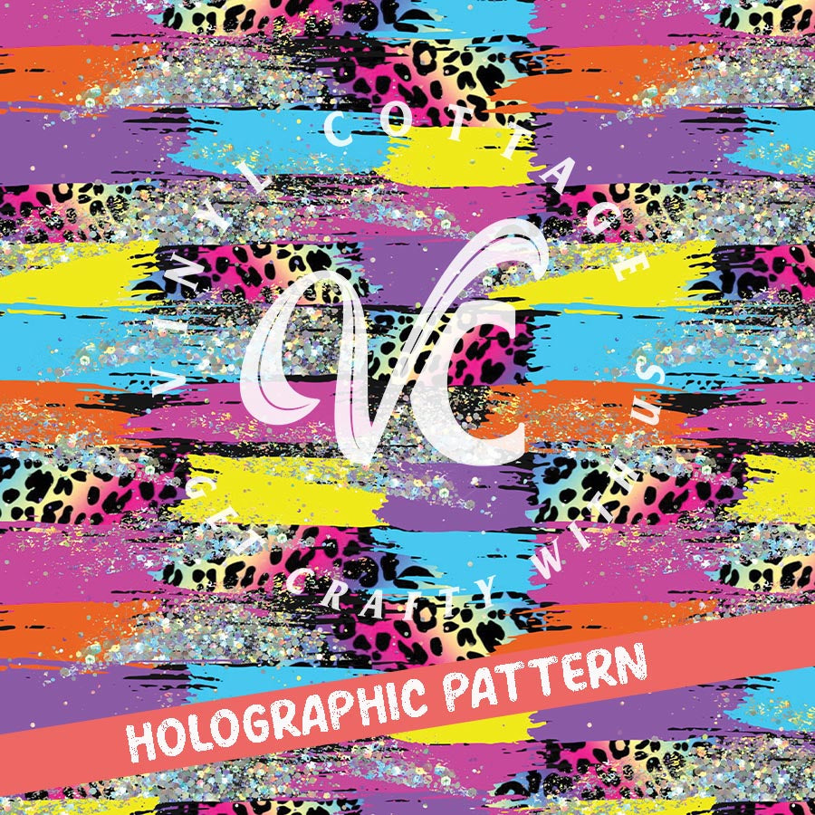 Wild Brush Strokes ~ Holographic Vinyl ~ HG37