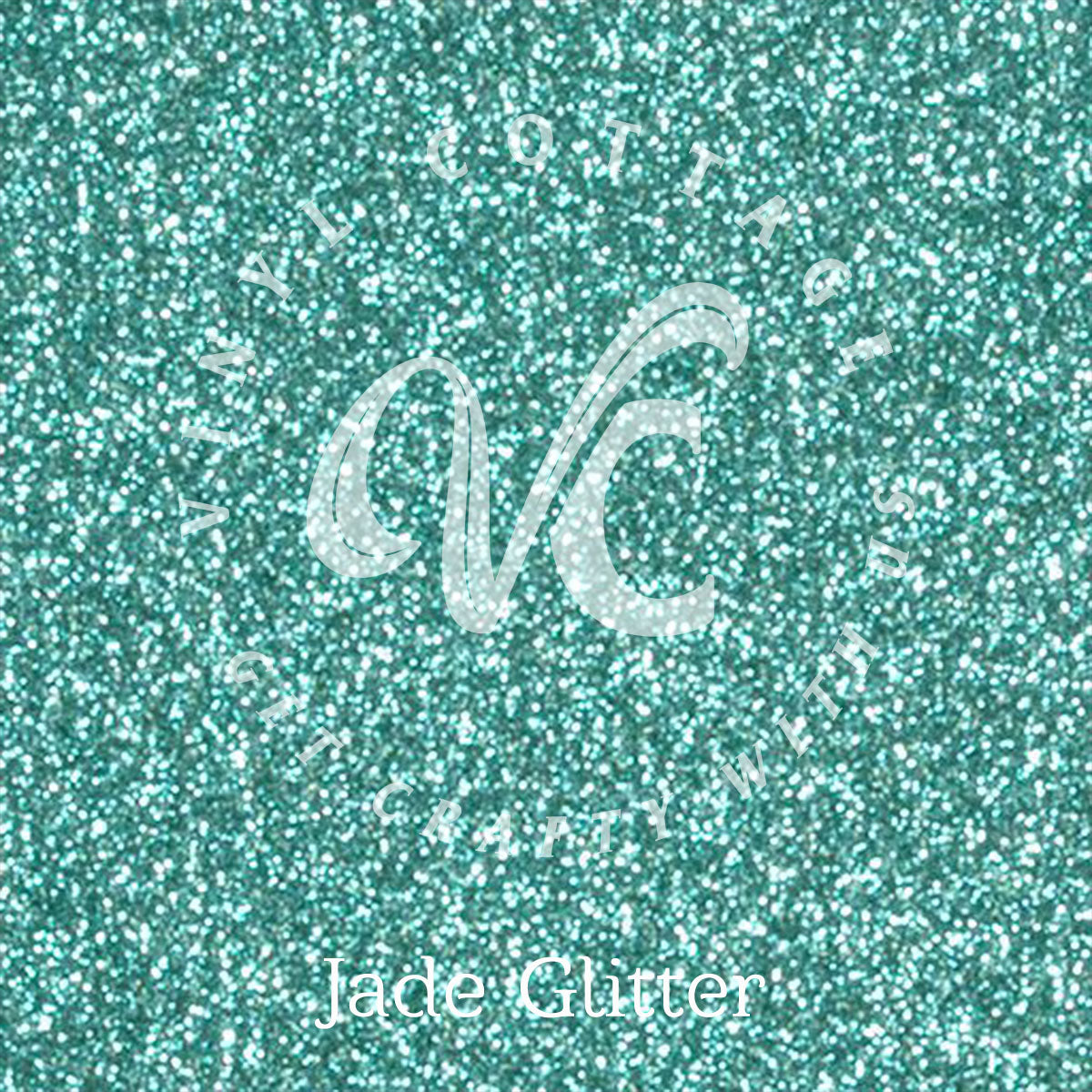Jade Glitter HTV Vinyl Cottage