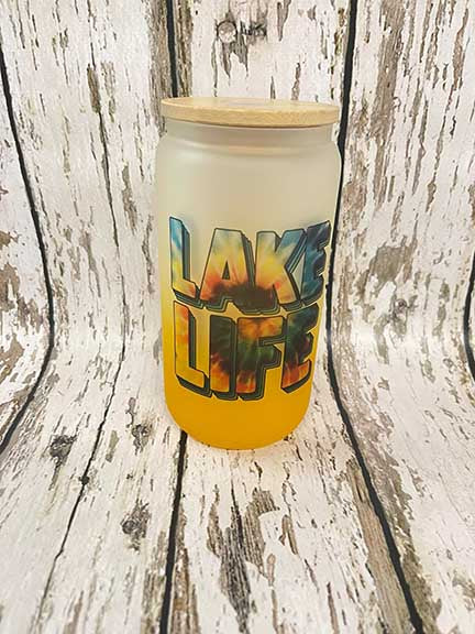 16 oz Ombre Frosted Glass Sublimation Tumbler