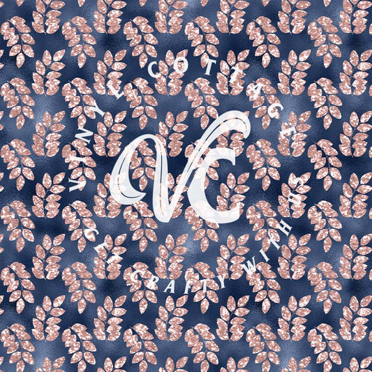 Blush and Navy Leaves ~ LV02