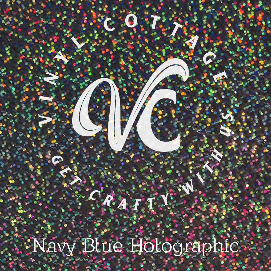 Navy Blue Holographic HTV