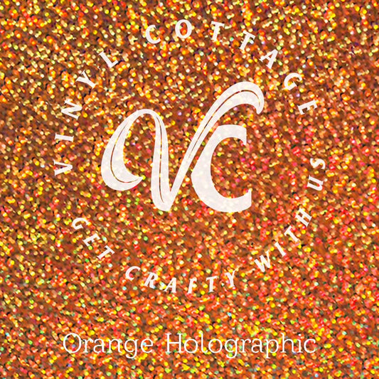 Orange Holographic HTV