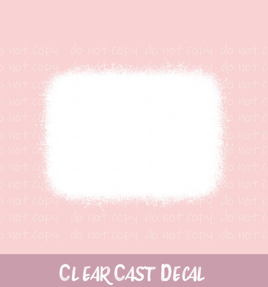 Rectangle Bleach Spot ~ White Ink Decal