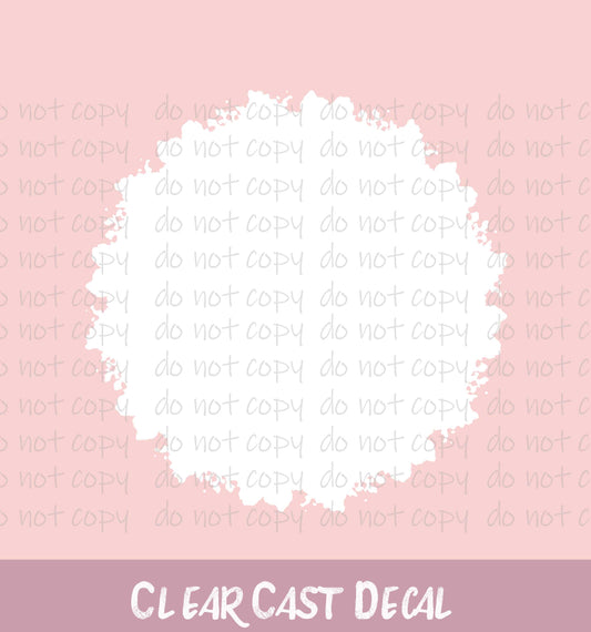 Round Bleach Spot ~ White Ink Decal