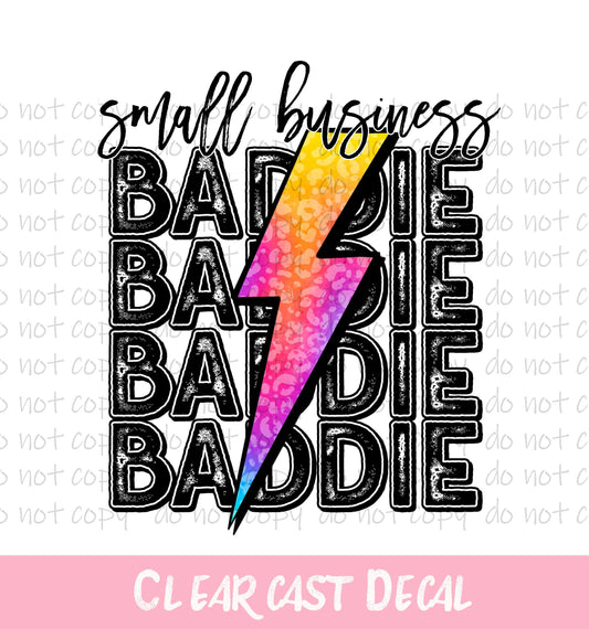 WC073 ~ White Ink Decal ~ Small Business Baddie