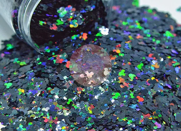 Space Mouse Holographic Shape Glitter