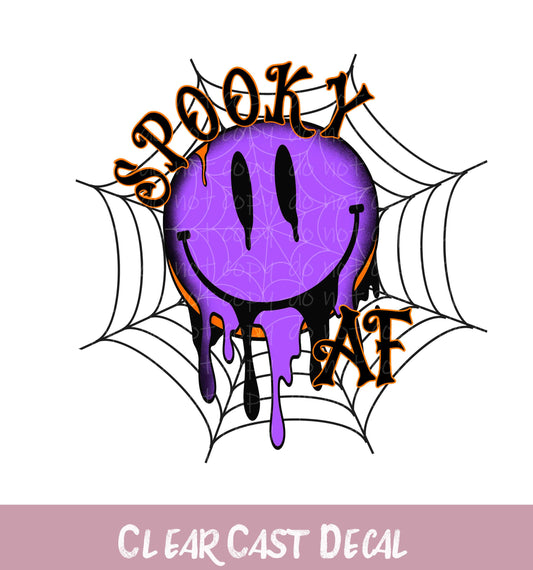 Spooky AF ~ White Ink Decal ~ WC132