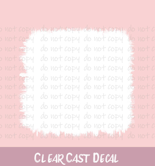 Square Bleach Spot ~ White Ink Decal