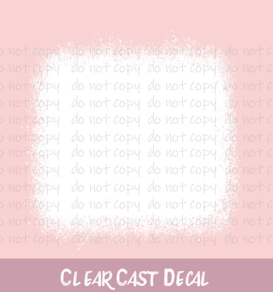 Square Bleach Spot ~ White Ink Decal