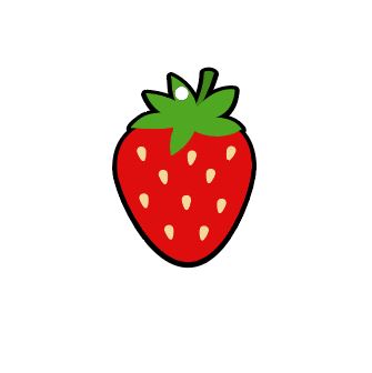Strawberry Keychain 2.5" Acrylic