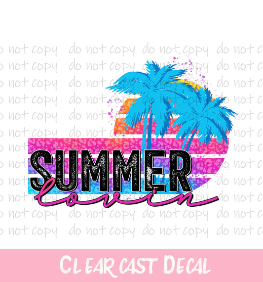 Summer Lovin ~ White Ink Decal ~ WC102