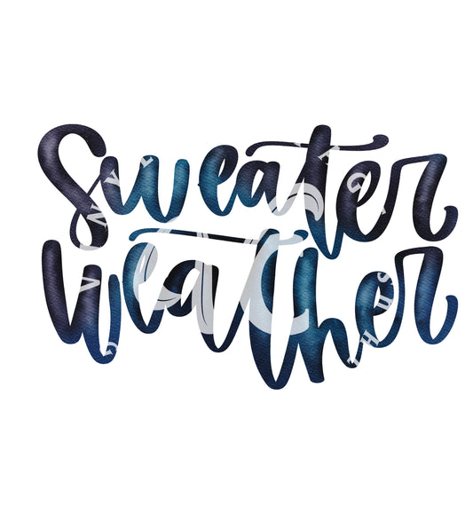 Sweater Weather ~ White Cast Decal ~ WC027