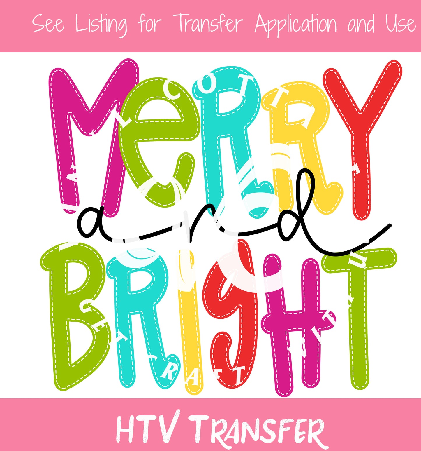 TR472 Merry and Bright HTV