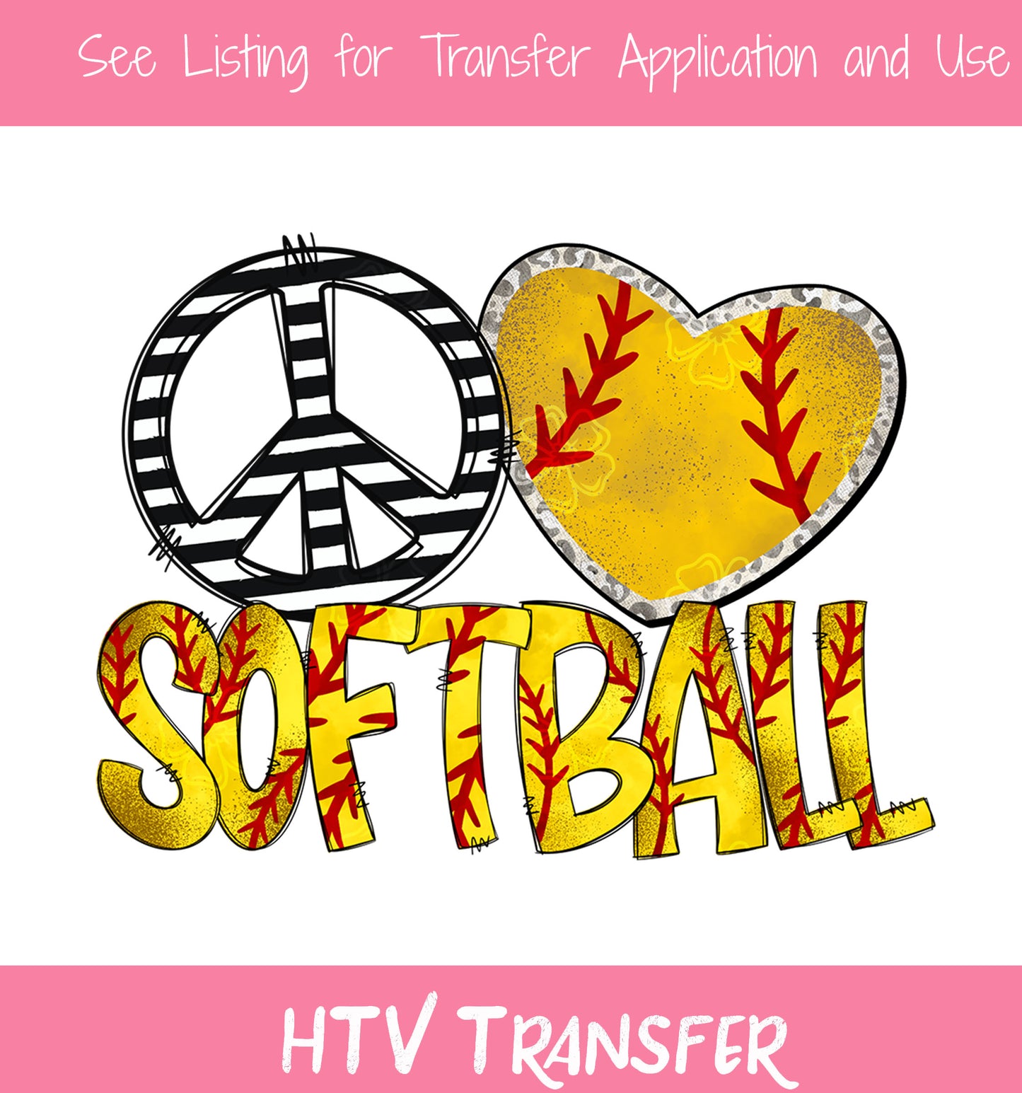 TR851 Peace Love Softball HTV
