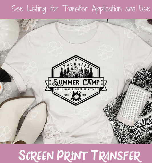 Voorhees Summer Camp SCREEN PRINT TRANSFER #176